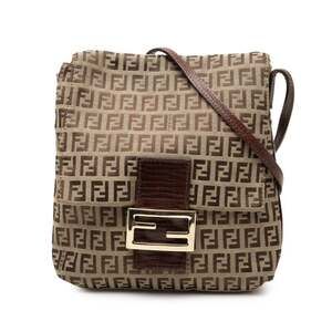 FENDI Brown Leather Shoulder Bag
